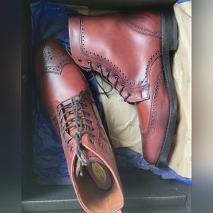 Allen Edmonds Dalton Oxblood Boots 10.5D